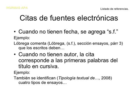 citas de internet|Lista de Referencias APA: Fuentes Electrónicas